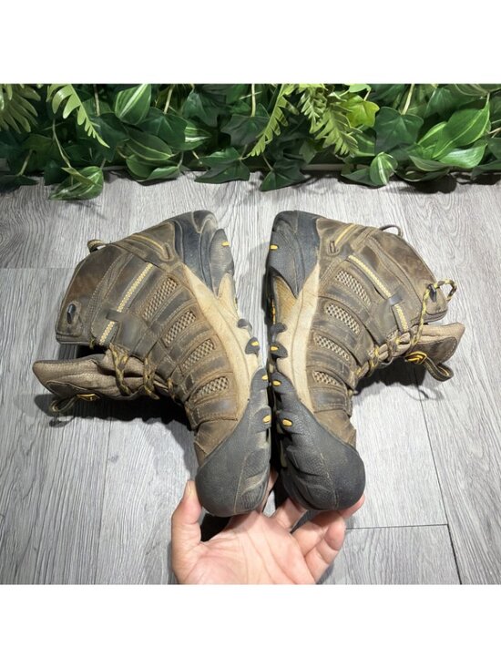 KEEN Mens Voyageur Mid Brown Olive Hiking Boots Size 11 main image 7